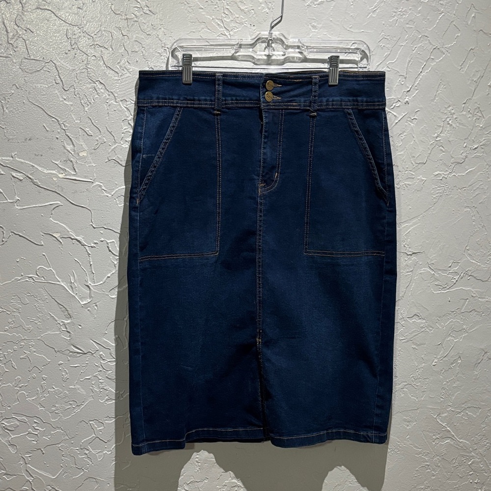 Denim Midi Skirt